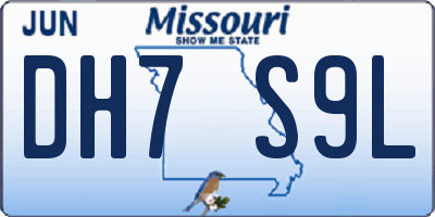 MO license plate DH7S9L