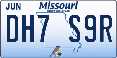 MO license plate DH7S9R