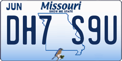 MO license plate DH7S9U