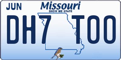 MO license plate DH7T0O