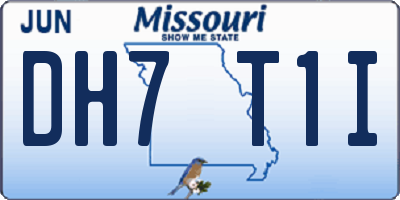 MO license plate DH7T1I