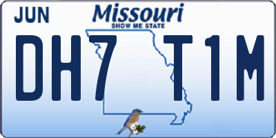 MO license plate DH7T1M