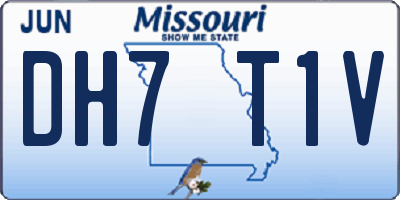 MO license plate DH7T1V
