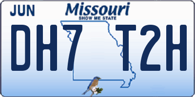 MO license plate DH7T2H