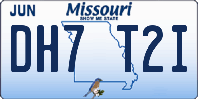 MO license plate DH7T2I