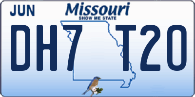 MO license plate DH7T2O