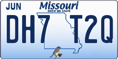 MO license plate DH7T2Q