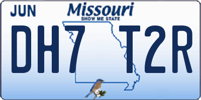 MO license plate DH7T2R