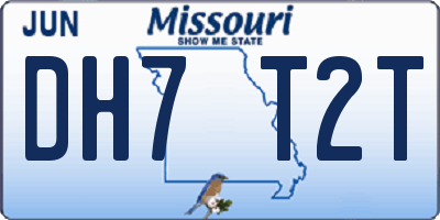 MO license plate DH7T2T