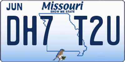 MO license plate DH7T2U