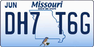 MO license plate DH7T6G
