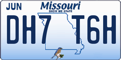 MO license plate DH7T6H
