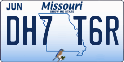 MO license plate DH7T6R