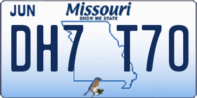MO license plate DH7T7O