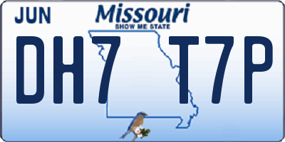 MO license plate DH7T7P