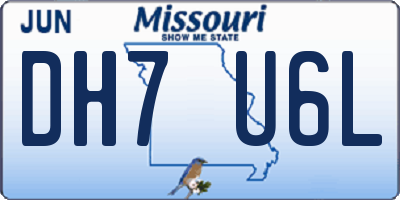 MO license plate DH7U6L
