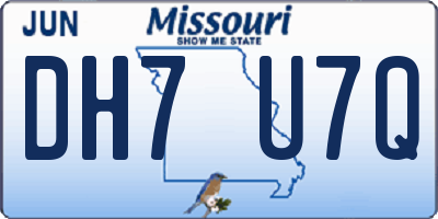 MO license plate DH7U7Q