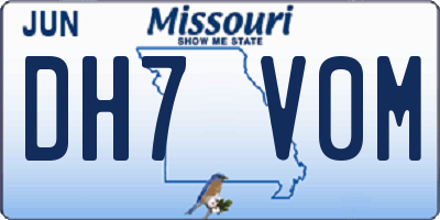 MO license plate DH7V0M