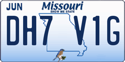 MO license plate DH7V1G