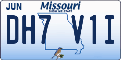 MO license plate DH7V1I