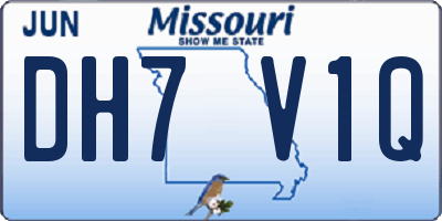 MO license plate DH7V1Q