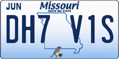 MO license plate DH7V1S
