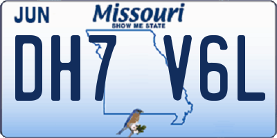 MO license plate DH7V6L