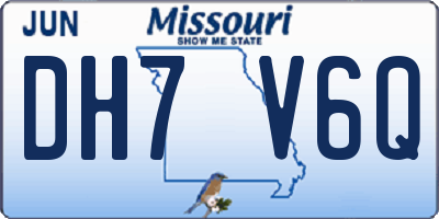 MO license plate DH7V6Q