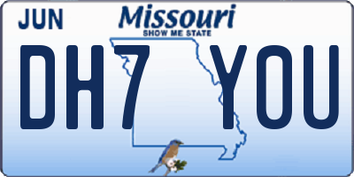 MO license plate DH7Y0U