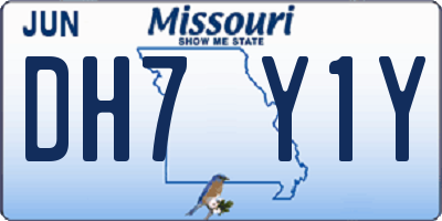 MO license plate DH7Y1Y