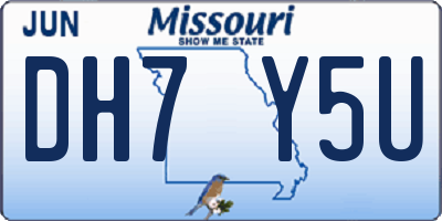 MO license plate DH7Y5U