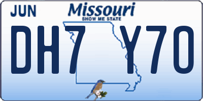 MO license plate DH7Y7O
