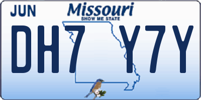 MO license plate DH7Y7Y