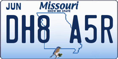 MO license plate DH8A5R