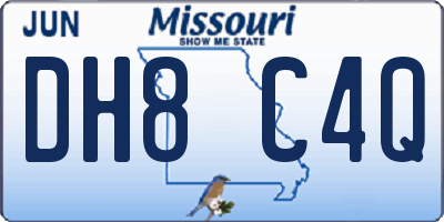 MO license plate DH8C4Q