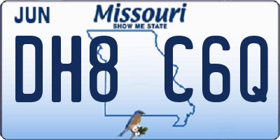 MO license plate DH8C6Q