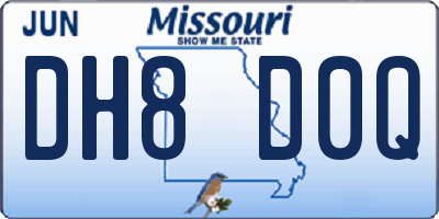 MO license plate DH8D0Q