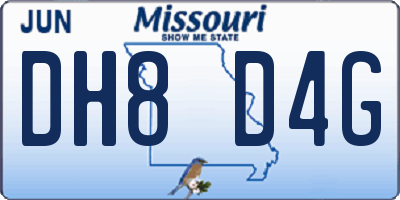 MO license plate DH8D4G