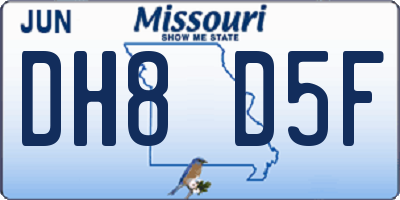 MO license plate DH8D5F