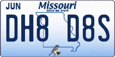 MO license plate DH8D8S