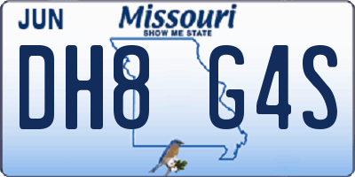 MO license plate DH8G4S