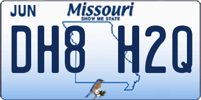 MO license plate DH8H2Q