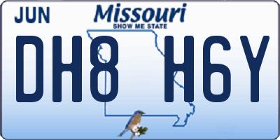 MO license plate DH8H6Y