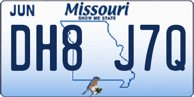 MO license plate DH8J7Q