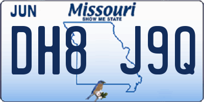 MO license plate DH8J9Q
