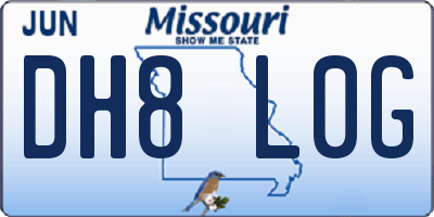 MO license plate DH8L0G