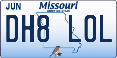 MO license plate DH8L0L