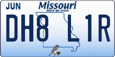 MO license plate DH8L1R