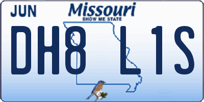 MO license plate DH8L1S