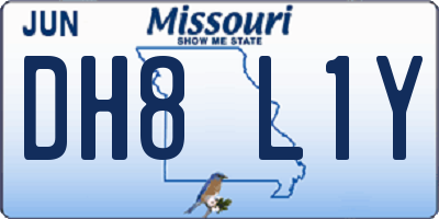 MO license plate DH8L1Y